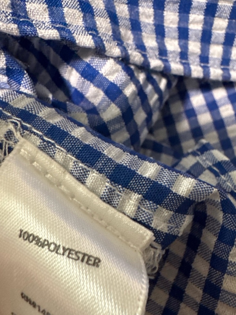 Blue Gingham Ruffle Off-Shoulder Camisole - Picture 6 of 6